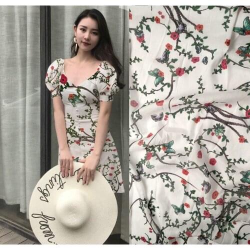 Senior 20% silk linens blended Flax fabric flowers prints cool air spinners african bazin riche online kevlar cotton fabrics