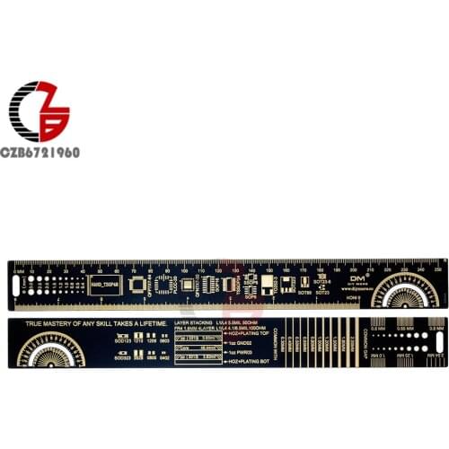 25cm PCB Reference Ruler v2 - 8" PCB Packaging Units for Arduino Electronic Engineers