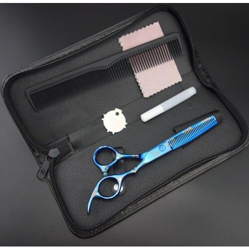 6 inch Professional Hair scissors Thinning scissors + kits + comb Barber shears Women Home Use High Quality