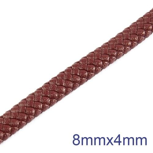 Ailatu Good Flexibility Genuine Braided Leather Rope Cowhide Leather Cord For Bracelets DIY Jewelry Making Findings