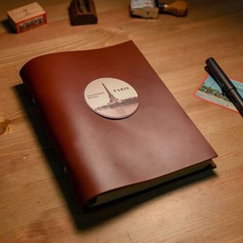 A5 style handmade notebook genuine leather journal cover planner filler paper unlined leather journal vintage imprint notebook