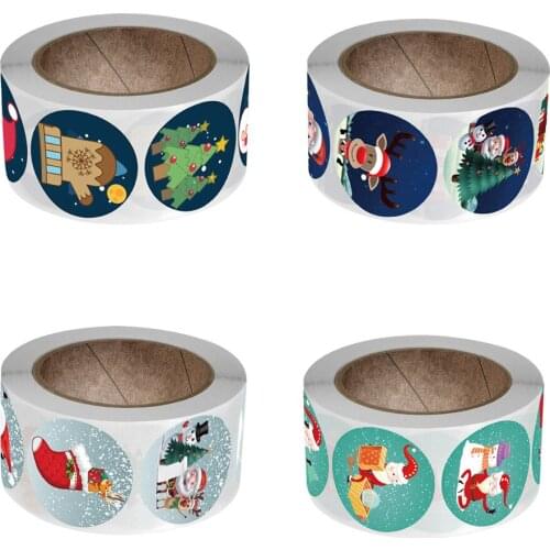 Dophee 500pcs paper sticker Decorative label Kids diy toys Kindergarten reward stickers Christmas gifts toys