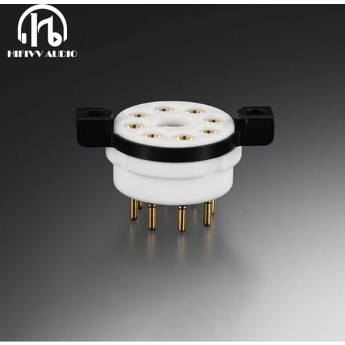 EIZZ 8 pin tube holder ceramic gold-plated bipolar PCB socket tube KT88 6SN7 6V6 KT66 upgrade Tube power Amplifiier