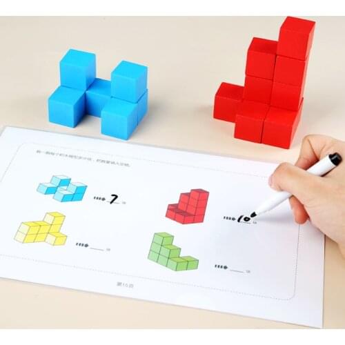 Toys Teaching Aids Montessori Geometric Solids Wooden Early Learning Education Toys for Children Math Montessori Games for Kids
