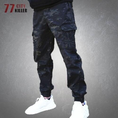 Camouflage Tactical Cargo Pants Man Waterproof Wear-resistant Slim Little Feet Trousers Male Hiking Climbing Casual Mens Pants