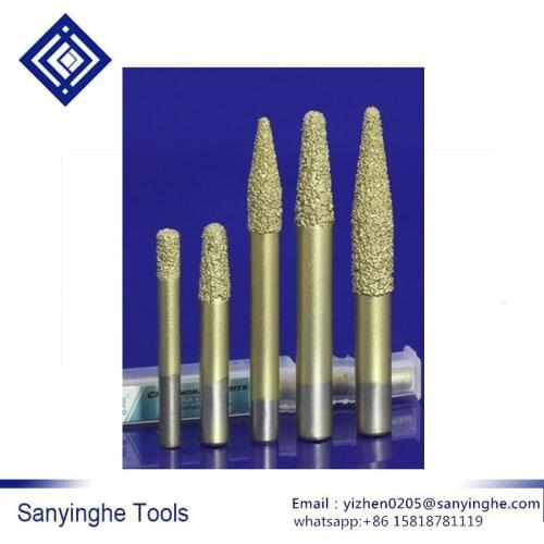 High precision 5pcs/lots ball nose end mill engraving machine router bits metallurgical fused stone carving cutter tools
