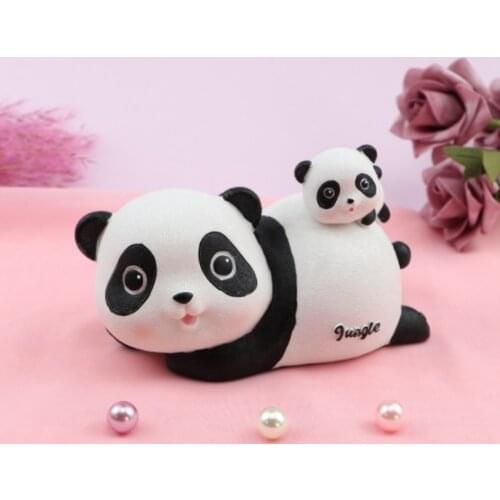 Panda sloth family mother and son coin saving box resin figurine piggy bank money box kids bedroom home decor accessories gift