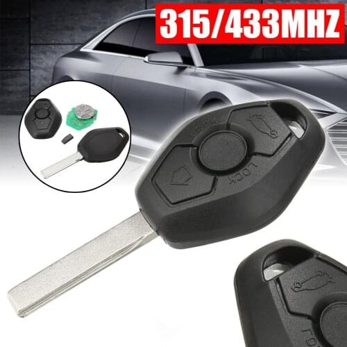 Mayitr 1Pcs 3 Button Remote Key 315/433MHz ID44 Chip Car Key Auto Replacement Parts For BMW 3 5 7 SERIES E38 E39 E46