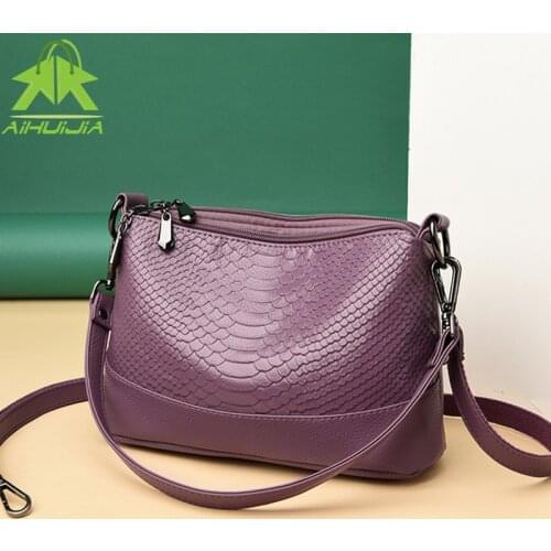 Fashion Womens Crocodile Pattern Shoulder Bag Simplicity Messenger Bags 2021 New High Quality Pu Leather Travel Women Handbag