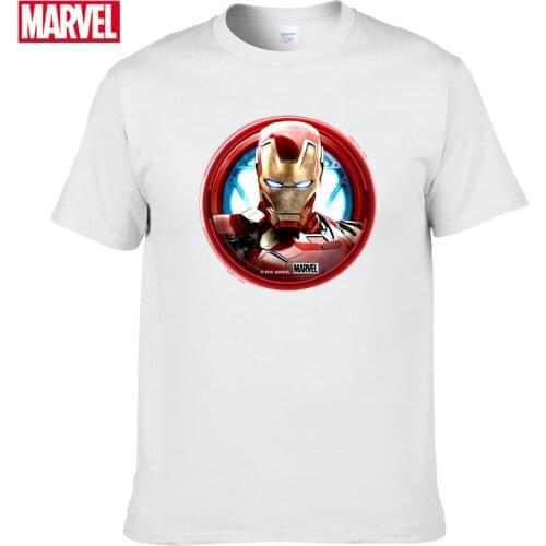 Marvel The Avengers Tony' Stark Iron Man Short sleeve tee Mens T-shirts with short sleeves 2021 Summer graphic t shirts Top #28