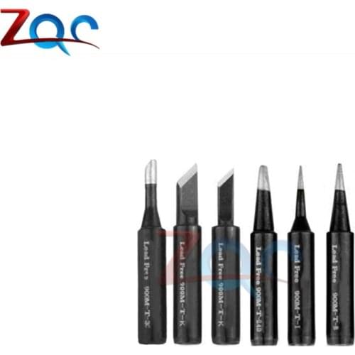6PCS/Lot 900M Series Lead-free Soldering Iron Tips Welding Tip 900M-T-SK 900M-T-2.4D 900M-T-K 900M-T-3C 900M-T-I 900M-T-B