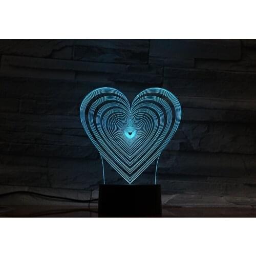 Night Light USB 3D LED Lamp Creative Home Table Bedside Warm Lighting Nightlight I love you Decor Gift on Mothers Day