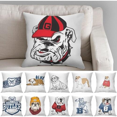 Nordic Decorative Cushion Covers Bulldog French Cute Cartoon Pillowcases 45X45CM Throw Outdoor Stool Pillow Case Home Decor