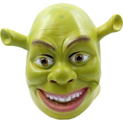 New Green Shrek Latex Masks Movie Cosplay Adult Animal Party Mask Realistic Masquerade Prop Fancy Dress Party Halloween Mask