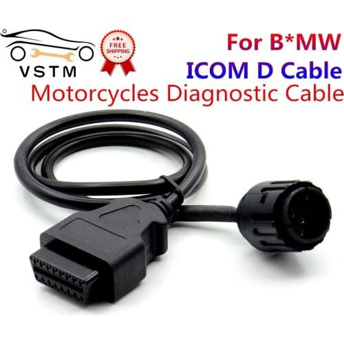 2021 Newly For B*M/W ICOM D Cable Motorcycles Motobikes 10 Pin Adaptor 10Pin To 16Pin OBD2 OBDII Diagnostic Cable I-COM A2