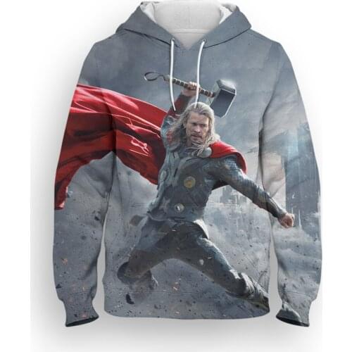 2021 Spring New Fashion Men Sweetshirts Marvel 3D Print Thor Women Hoodie Casual Harajuku Style Boy Girl Kids Pullover