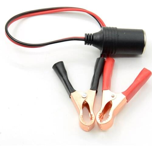 New 12v Car Battery Terminal Clip-on Cigarette Lighter Power Socket Adaptor Clamp
