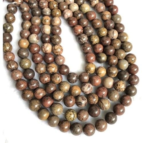 Wholesale 1string 15" Grass Flower Jaspers Beads,Natural Stone Plain Round Beads 4mm 6mm 8mm 10mm 12mm Gem Stone Loose Beads