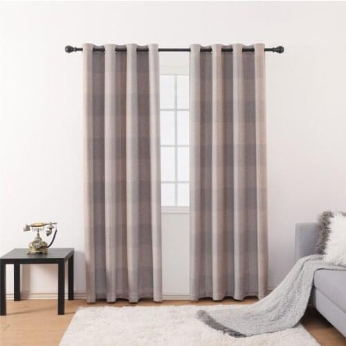 Thick Jacquard Blackout Curtains for Bedroom Custom Window Blind Drape