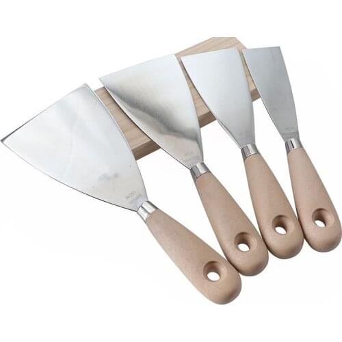 1.5/2/3/4 Stainless Steel Putty Knife Filling Spatula Wallpaper Stripper Wood Handle Paint Tool Plaster Shovel Construction Tool
