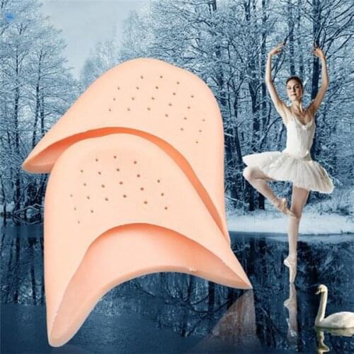 Silicone Gel Dance Point Pads for Ballet Dancing Foot Tip Care Protector with Air Hole Breathable Sole Shock Absorbing Inserts