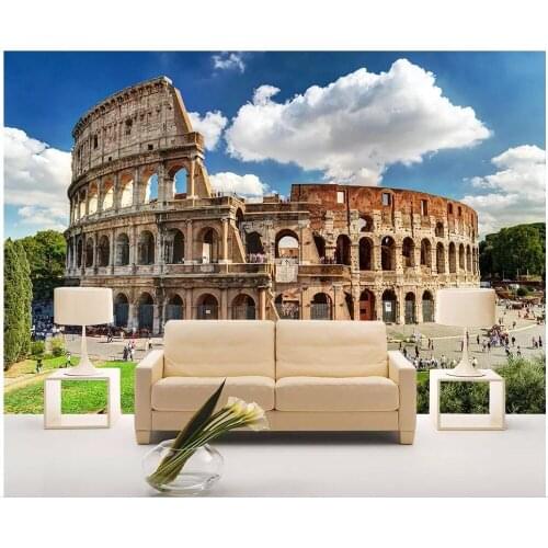 WDBH Custom photo 3d wallpaper Roman architecture Colosseum ruins landscape home decor 3d wall murals wallpaper for walls 3 d
