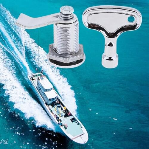 1 Set Boat Door Lock Latch Marine Stainless Steel Triangulation Pull Ring Door/Cockpit/Garage Lock Latch Boat Accessories Marine