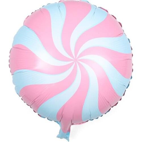 100pcs/lot 18 inch Lollipops Shape Foil Balloons 45cm Round Candy Balloon Kids Foil Inflatable balloon