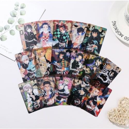 16pcs/set New Japan Anime Demon Slayer Photos Card Kimetsu No Yaiba Kamado Nezuko PVC Cards Favorite Card for Friends