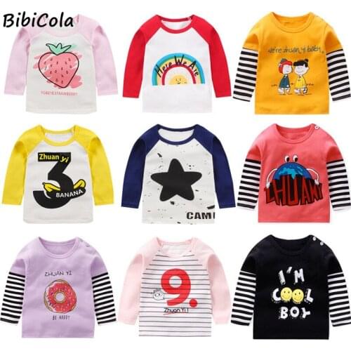 2021 Children Clothes Tops Spring Autumn Baby Boys Clothing Girls Cotton Casual T-Shirt Toddler Fashion Sportswear