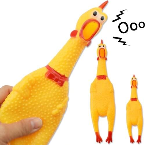 31cm 17cm Screaming Chicken Squeeze Sound Toy Pets Toy Product Dog Toys Shrilling Decompression Tool Funny Gadgets