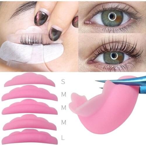 5 Pair Eyelashes Silicone Gasket Perm Eyelash Pad Silicone Protection Pads Eyelash Extension Perming Pads Makeup Tools