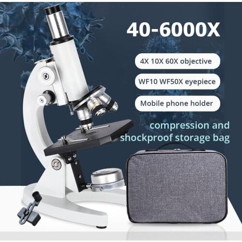 6000X High Magnification Optical Microscope Professional Biology HD Experiment Photography Junior Children Science Sperm Microbe