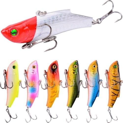 7pcs Sinking Winter Ice Sea Fishing Lure 7cm/18g Lead Inside Wobbler Isca Artificial Vibe Fishing Lure Tackle Fish Pesca Bait