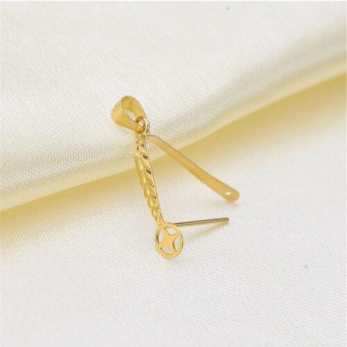 DIY accessories 18K gold button accessories button 18K pendant button melon seed buckle jade jade crystal clip buckle