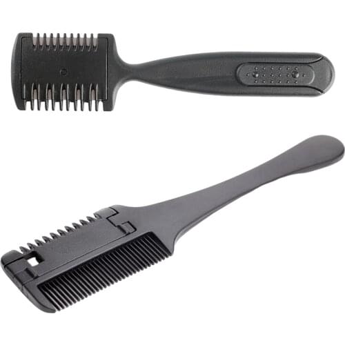 Hair Razor Comb Hair Cutter Comb Cutting Scissors Hair Brushes with Razor Blades Hair Trimmer Cutting Thinning Tool