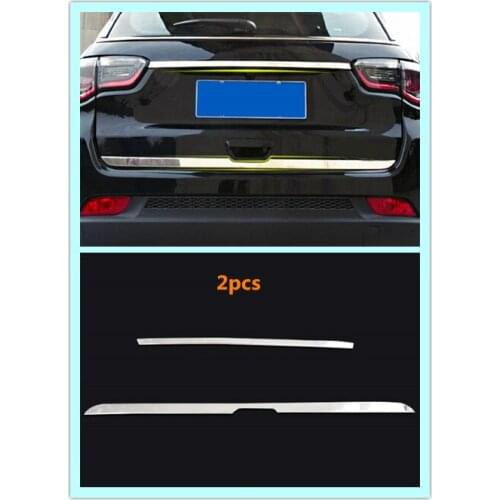For Jeep Compass 2017 Stainless Steel Rear Door Trunk Lid Cover Rear Gate Bottom Cover Decoration Trim