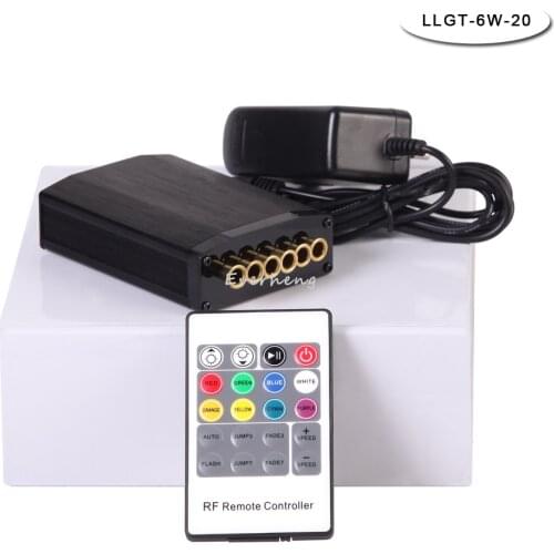 Factory 6W fiber optic twinkle star ceiling kits led marquee light with 6 output coupling