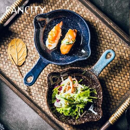 FANCITY Creative ceramic plates with Baking enthusiasts baking plates oven plates Creative western dishes breakfast flat