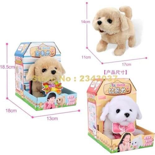 Walking Barking Talking Walk Teddy Pet Dog Electric Electronic Stuffed Plush Robot Doll Can Wag Tail Toy