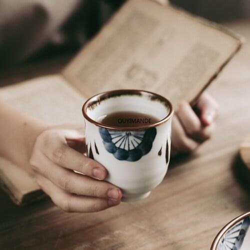 Chinese Retro Style Hand Painted Ceramic 200ml tea cup coffee cup and saucer set personality mug China Porcelain tea cups