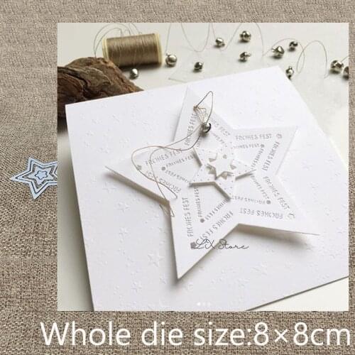 XLDesign Craft Metal Cutting Die cut dies 4pcs German Happy Holiday star scrapbook Album Paper Card Craft Embossing die cuts
