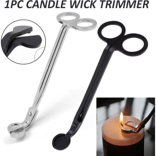 Stainless Steel Candle Wick Oil Lamp Trimmer Oil Lamp Trim Scissor Cutter Snuffer Tool Hooks For Home Supplies