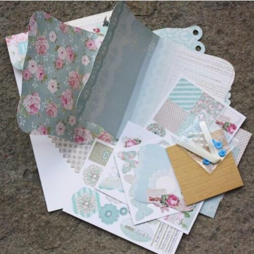 New sweet scrapbooking paper photo album kit with butterfly designs 3sets/lot