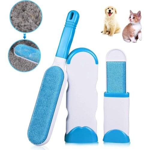 Updated Pet Hair Remover Brush Dog Cat Hair Remover with Self-Cleaning Base Efficient Double Sided Animal Hair Removal Tool