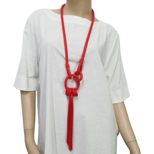 YD&YDBZNew Multi-color Rubber Necklaces Fashion Gothic Pendant Necklaces Womens Necklaces National Costume accessories Necklace