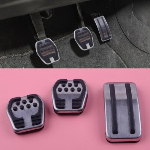 Brake Gas Accelerator Clutch Foot Pedal Pad Covers Non-Slip Manual Fit for Ford Focus 2 MK2 Focus 3 MK3 2012 2013 2014 2015 2016