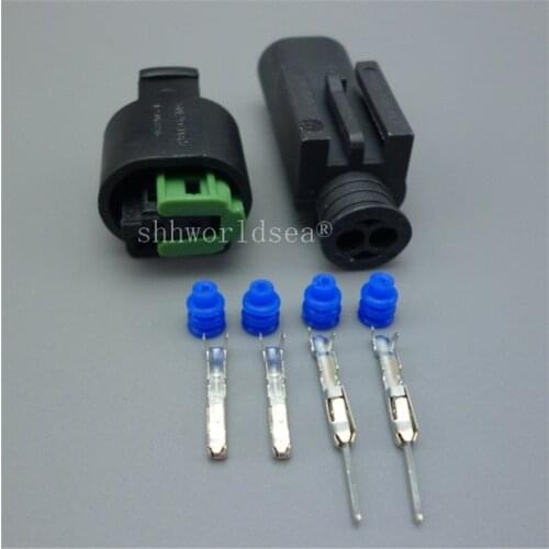 Shhworldsea 1sets 2 pin waterproof for BMW outdoor temperature sensor plug auto Oxygen sensor plug connector 1-967644-1 968405-1