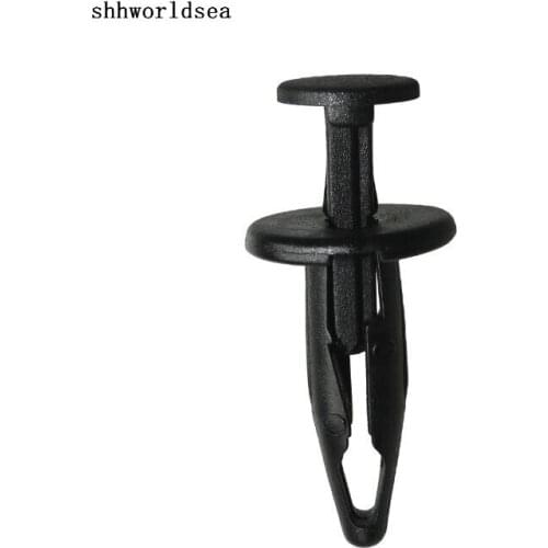 Shhworldsea 100pcs Nylon Black Fascia Retainer Fastener Clip For GM 15681408 For Ford N803709S