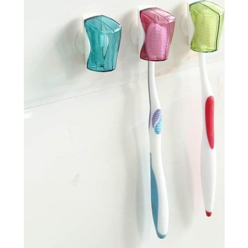 Creative 3Pcs Toothbrush Holder Wall Mounted Multifunctional Plastic Bathroom Toothbrush Hanger for Bathroom Supplies Products